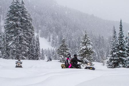 Snowmobiling to Granite Hot Springs in Jackson Hole