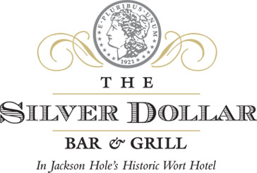 logo for The Silver Dollar Bar & Grill in Jackson Hole's Historic Wort Hotel