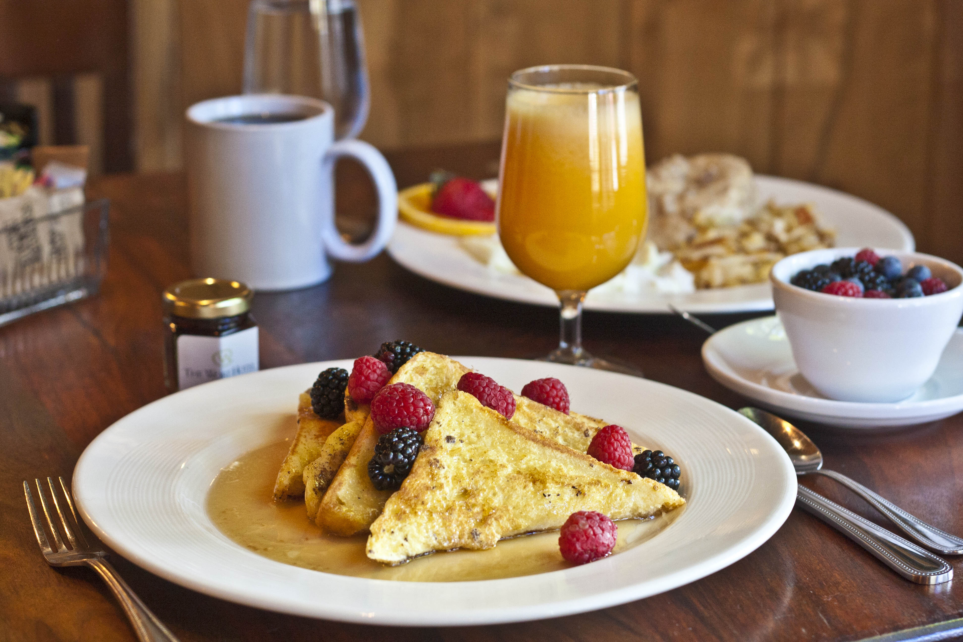 French toast breakfast at The Wort Hotel in Jackson Hole